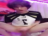 Cute Femboy Play with Dildo and Cums Boys Porn
