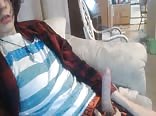 Cute gay teen porn wanking on the sofa