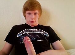 cute ginger 70 s looks wanking his big orange cock