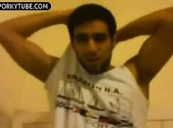 cute guy on his webcam
