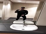 Cute Guy Stroke And Pissing In Public Toilet Gay Porn