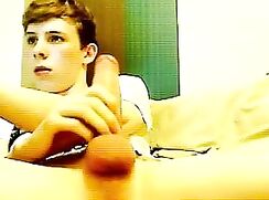 Cute, handsome boy wanks