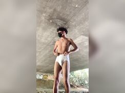 Cute Latino Self Wedgie In Underpass porn
