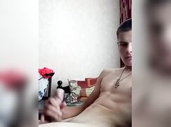 cute militar blonde guy jacking off till cum
