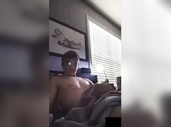 cute muscular guy chat baited on bed off