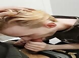Cute Russian Twink Porn gives Blowjob in Fitting Room