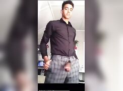Cute sexy boy shows off his long sexy dick to you