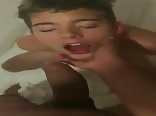 Cute shower boys oral sex