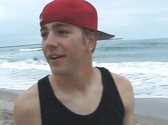 Cute skateboarder shows off his thick cut cock and nice pubes