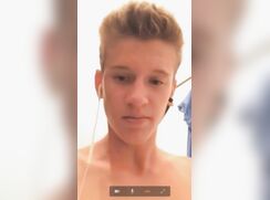 cute skinny blonde enzo chating wanks off