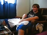 Cute Straight Guy Two Handed Stroke