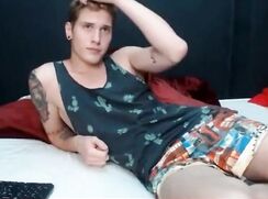 Cute Twink Cums On