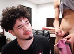 Cute twink gets a facial