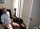 Cute twink jerks off in his flat boys porn