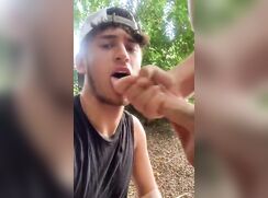 Cute Twink Swallows Friends Cum Outside 234