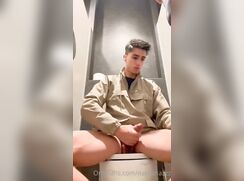 Cute Twink Wank In Public Toilet