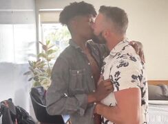 Daddy fucks his black twink