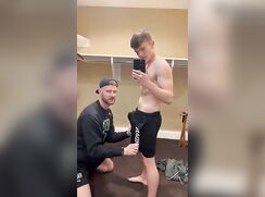 Daddy sucks his hot son