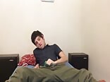 Dark Haired Bot Jerking Off His Nice Cock Gay Porn