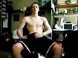 Dorm Jock works his Cock