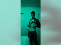 Dormroom Twink Shows Huge Cock