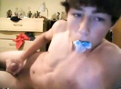 Dream boy wanks and cums everywhere