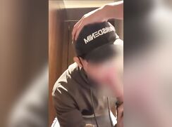 (Ducal) Vietnamese guys getting a BJ in a toilet cabin.