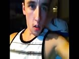 Dude blasts his cock milk on his chest and face boys porn