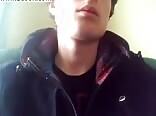 Dude goes to the bathroom to wank his uncut cock boys porn