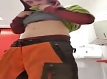 Dude takes a break from work to unload some cock juice 