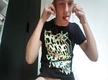 Dutch twink porn with big thick uncut cock jacks off