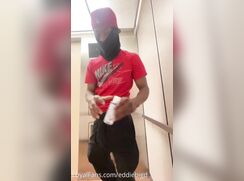 eddiebibd gets caught jerking in an elevator