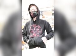 Exposing himself in a convenient store