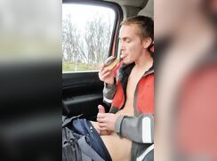 Extra cream for his donut