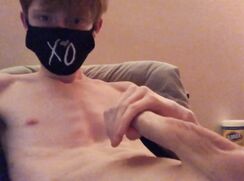 Fem boy edges until he shoots his load
