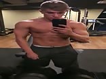 Fit hunk showing off