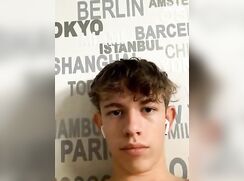 Fit twink masturbate and cums