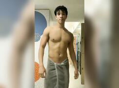 Flexing and stripping in the locker room