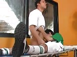 Football foul a massage and fuck