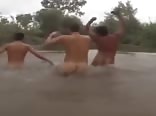 friends at the lake