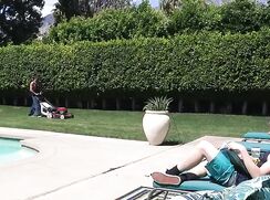 Fucking the gardener at home