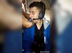 Gamer sucking dick