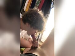 Gay teen sucking his friends big dick
