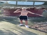 gay tube hot guy strips backyard