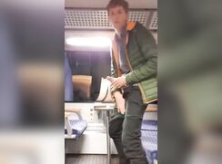 German Boy Cums In Train  KT