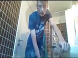 German boy porn tells his family he’s going to take a shower 
