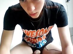 German Boy wank and cum