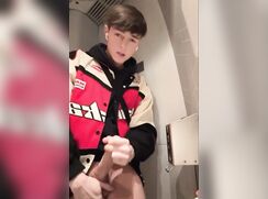 GERMAN TEEN IN THE TRAIN TOILET