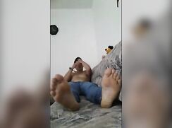 German young boy Fabian shows Feet