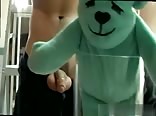 Ginger twink plays piss games with frat bros